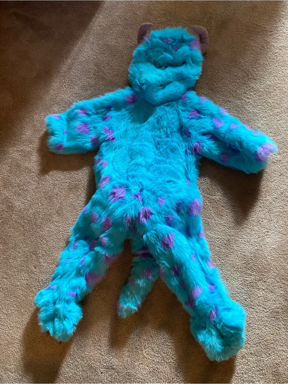Disney Store Original Sulley Monsters Inc.Hooded One-Piece costume 2/4 T